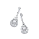 Micro Pave' Teardrop CZ Earrings