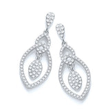 Micro Pave' Teardrop Fancy Earrings