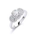 Micro Pave' Trilogy With Centre CZ Ring