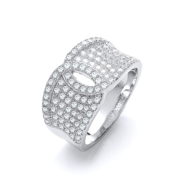 Micro Pave' White CZ Ring