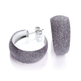 Moondust Finish Black Colour Rh.plated Earrings
