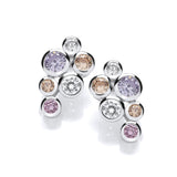 Multi Colour Rubover Set CZ Earrings