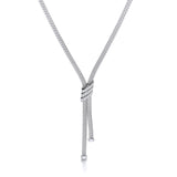 Necklace With 3 Stripes CZ's 17
