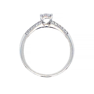 9K White Gold 0.35ct Diamond Illusion Set Engagement Ring