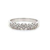 18K White Gold 0.15ct Diamond Heart Ring