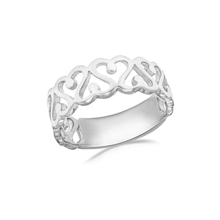 Sterling Silver Swirl Heart Ring