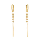 9ct Yellow CZ Gold Drop Earrings