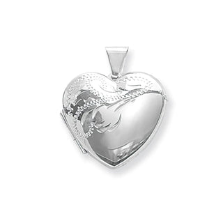 Sterling Silver Flourish Heart Locket