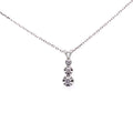 18K White Gold 0.10ct Diamond Set Drop Pendant