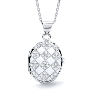 Oval Shape With Design Of CZ's Locket