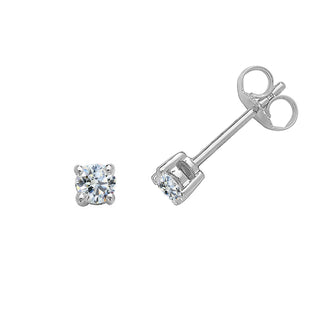 18K White Gold 0.33CT Diamond Stud Earrings