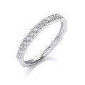Platinum 0.20ct G/h-si Half Eternity Diamond Ring