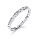 Platinum 0.20ct G/h-si Half Eternity Diamond Ring