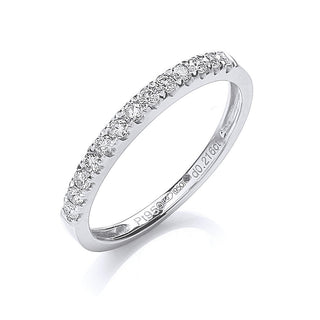 Platinum 0.20ct G/h-si Half Eternity Diamond Ring