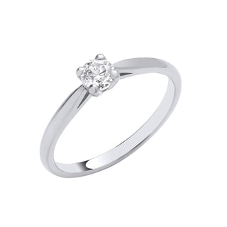Platinum 0.25ct G/h-si Diamond Engagement Ring J
