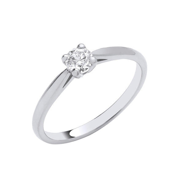 Platinum 0.25ct G/h-si Diamond Engagement Ring J