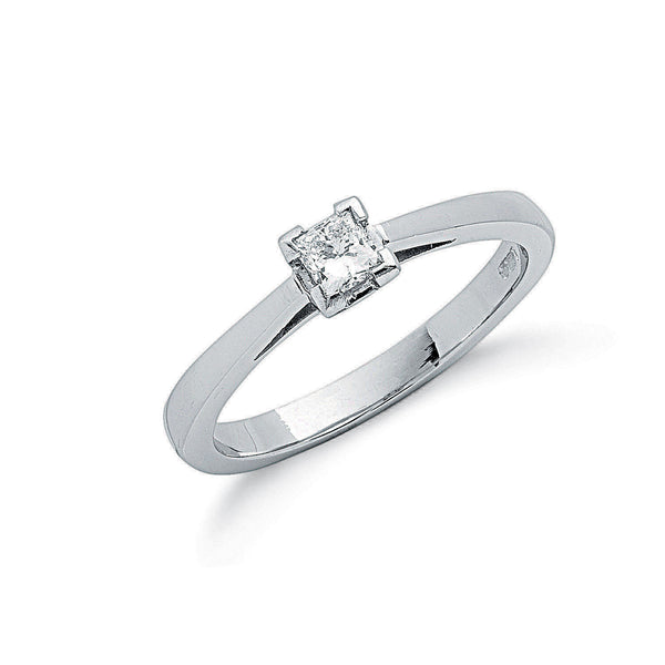 Platinum 0.25ct G/h-si Princess Cut Diamond Engagement Ring J
