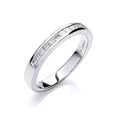 Platinum 0.25ct G/h-vs Diamond Half Eternity Ring