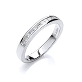 Platinum 0.25ct G/h-vs Diamond Half Eternity Ring