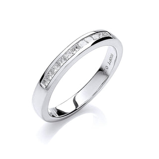Platinum 0.25ct G/h-vs Diamond Half Eternity Ring