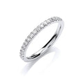 Platinum 0.30ctw Gh/si Half Eternity Diamond Ring
