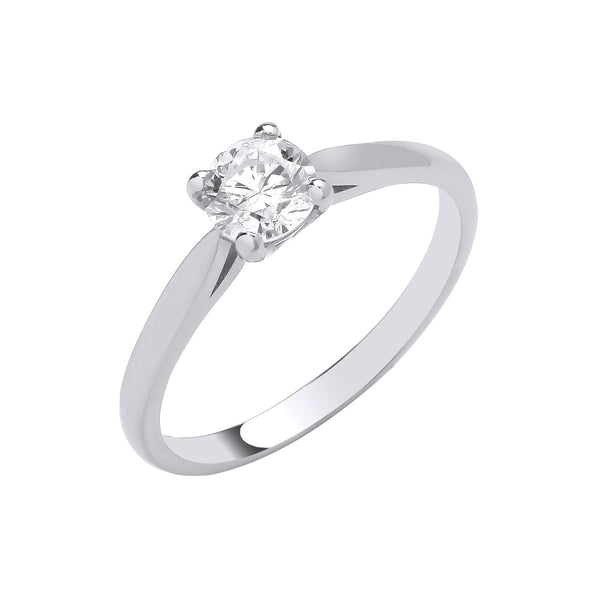 Platinum 0.50ct G/h-si Diamond Engagement Ring J