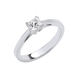 Platinum 0.50ct G/h-si Princess Cut Diamond Engagement Ring