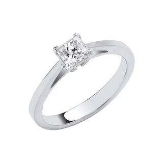 Platinum 0.50ct G/h-si Princess Cut Diamond Engagement Ring J
