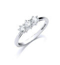 Platinum 0.50ct G/h-vs Brilliant Cut Diamond Trilogy Ring
