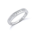 Platinum 0.50ct G/h-vs Princess Cut Eternity Diamond Ring
