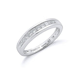 Platinum 0.50ct G/h-vs Princess Cut Eternity Diamond Ring