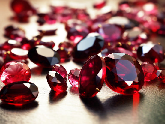 red gemstones