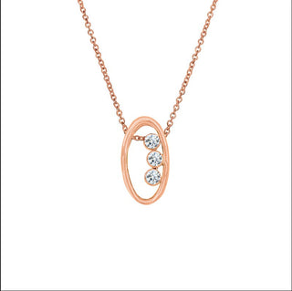 18K Rose Gold 0.20ct Diamond Pendant