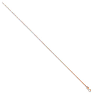 Rose Gold 1.0mm Classic Curb Chain 18