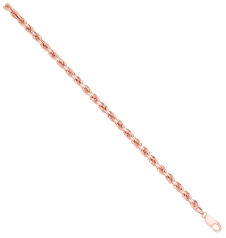 Rose Gold D/c 5.2mm Solid Rope Chain