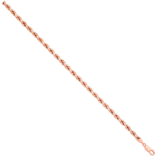 Rose Gold Solid D/c 4.2mm Rope Chain 22