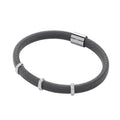 Ruthenium Mangetic Bangle With Three Rows Of CZ's