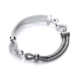Ruthenium & Silver Mesh Bracelet (£145)