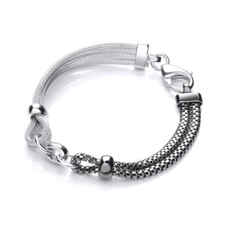Ruthenium & Silver Mesh Bracelet (£145)