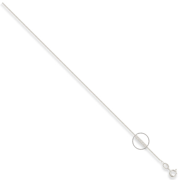 Silver 1.2mm Traditional Classic Curb Chain