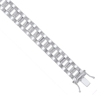 Silver 10mm Fancy Link Gents Bracelet