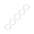 Silver 10mm Nose Hoop Ring (Pack Of 5)