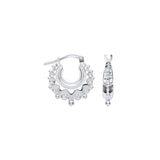 Silver 15.5mm Fancy Creoles
