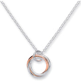 Silver 17" Two Colour Circle Chain 17