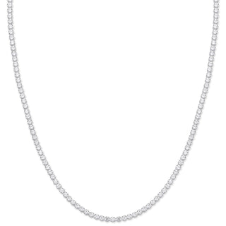 Silver 2.4mm 17" Tennis CZ Chain