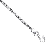 Silver 2.5mm Square Byzantine Chain