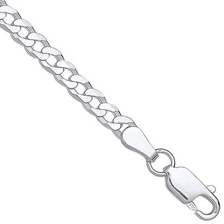 Silver 3.3mm Economy Flat Curb Chain