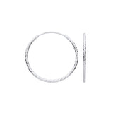 Silver 30mm Hoop Earrings