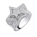Silver 3d Star Ring