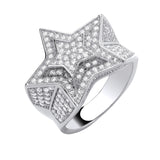 Silver 3d Star Ring
